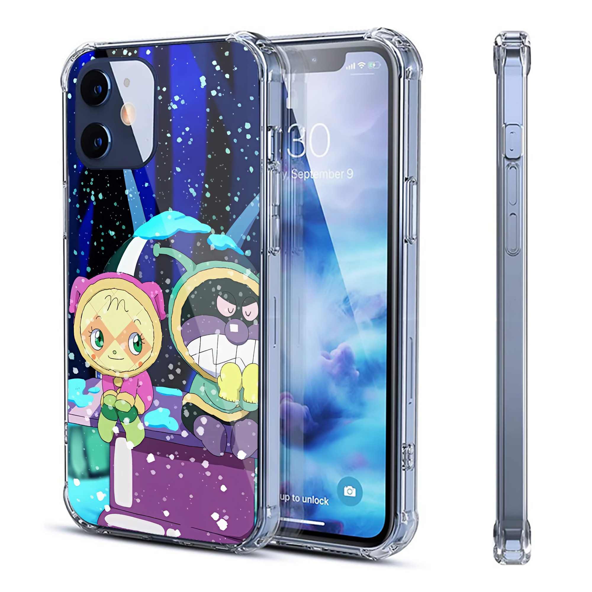 （画像用） アンパンマン Anpanman 【iPhone 12シリーズ対応】透明スマホケース（クリアソフトケース）